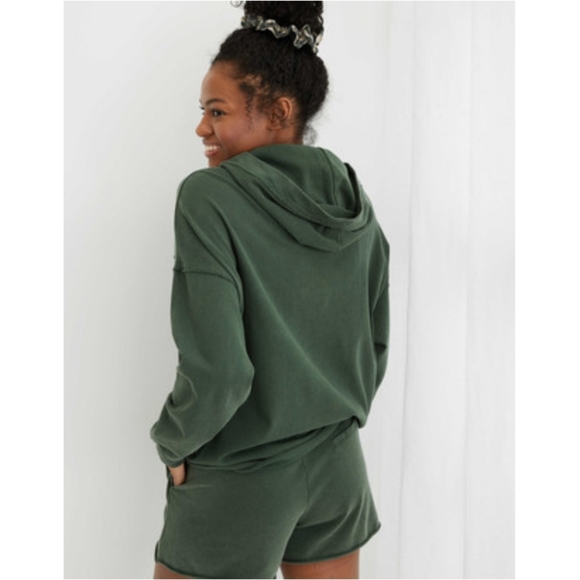 NWOT Aerie Lace up Oversized Hoodie, S - Picture 3 of 8